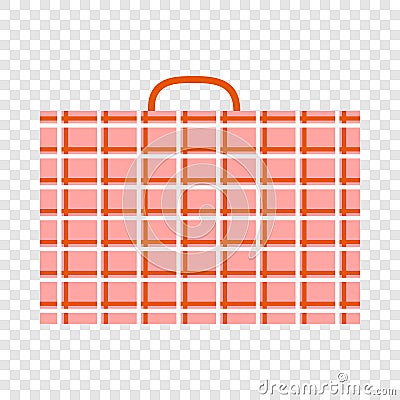 Big migrant luggage icon, flat style Vector Illustration