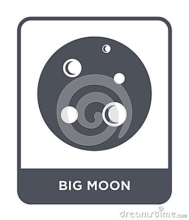 big moon icon in trendy design style. big moon icon isolated on white background. big moon vector icon simple and modern flat Vector Illustration