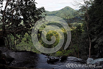 mountain landscape luang prabang in Lao Stock Photo