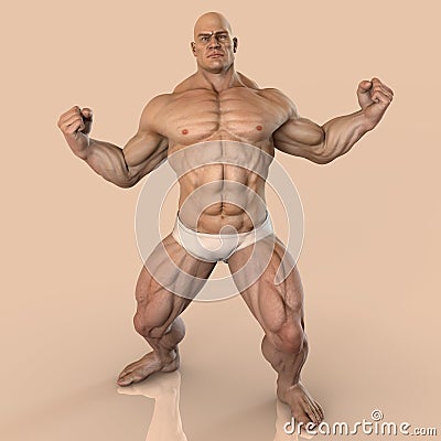 Big muscle man Stock Photo