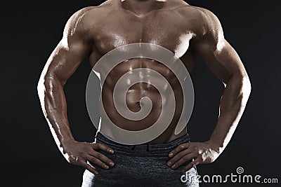 Big muscles Stock Photo