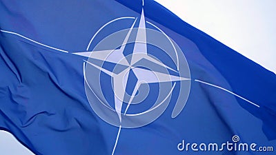 Big NATO flag Editorial Stock Photo