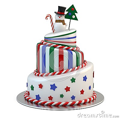 Big New Year Cake Stock Photo