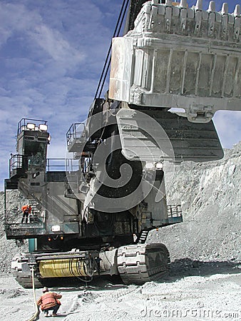 Big Openpit Mining Shovel Stock Photo