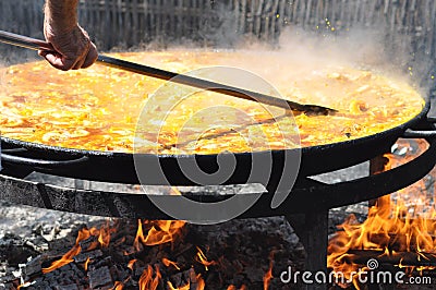 Big Paella Stock Photo