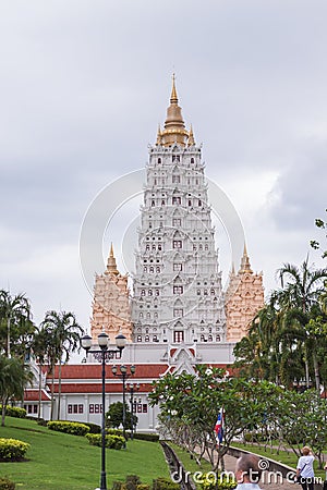 Big pagoda at Wat Yan temple. Editorial Stock Photo