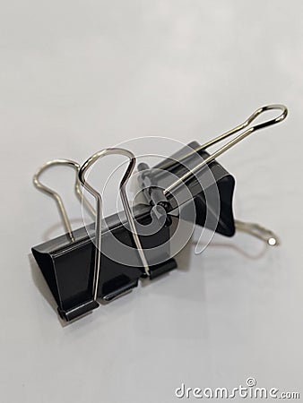 Big Papper Clip black addition Stock Photo