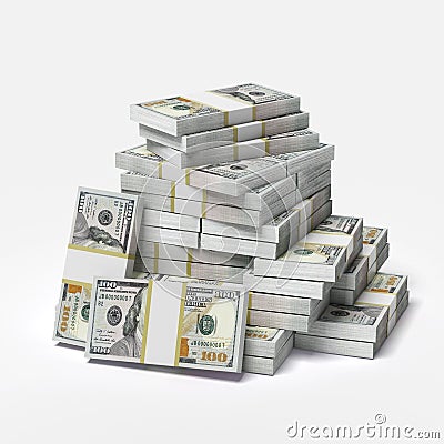 Big pile of dollars Stock Photo