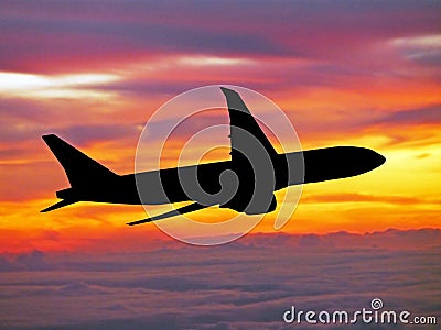 Big plane cruising Stock Photo