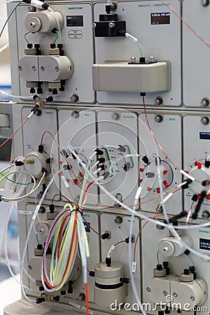 Medium pressure liquid phase chromatography system Stock Photo