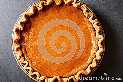 Big pumpkin pie for holiday delicious autumn cake Stock Photo