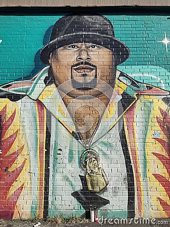 Big Pun Mural By Tats Cru, Detail, Bronx, NY, USA Editorial Stock Photo