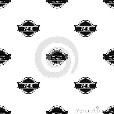 Medium quality icon in black style isolated on white background. Label pattern stock vector illustration. Vector Illustration