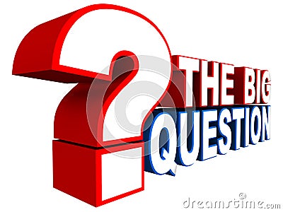 The big question Stock Photo