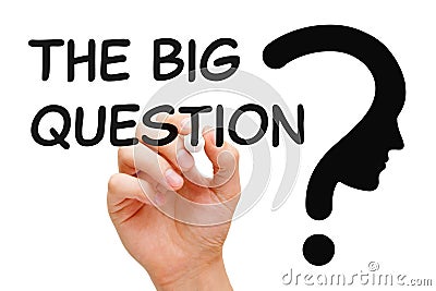 The Big Question Philosophy Concept Stock Photo