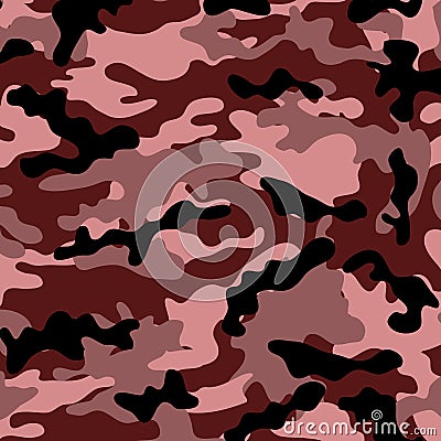 Medium Raspberry Camouflage Vector Illustration