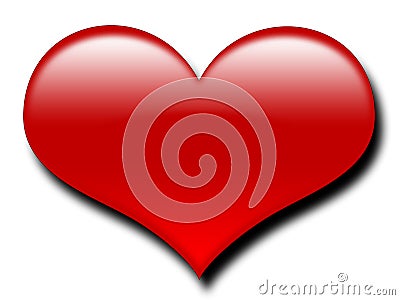 Big Red Heart Stock Photo