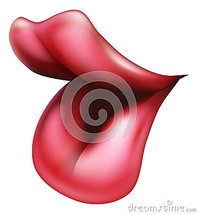 Big red lips Vector Illustration