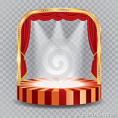 Big red spots stage Vector Illustration