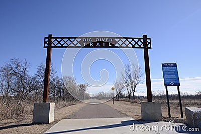 Big River Trail Gateway, West Memphis, Arkansas Editorial Stock Photo