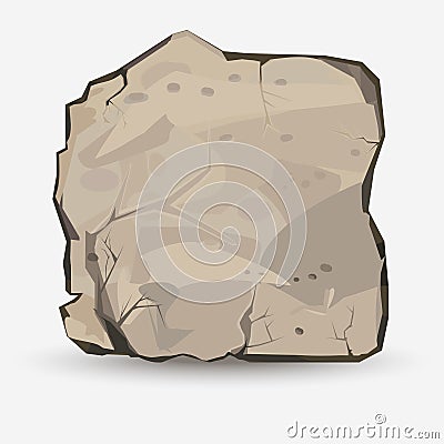 Big Rock stone Vector Illustration