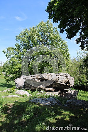 A big rock at Szentbekalla Stock Photo