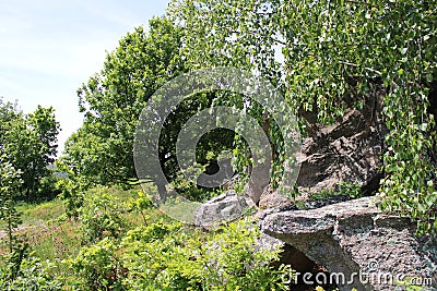 A big rock at Szentbekalla Stock Photo