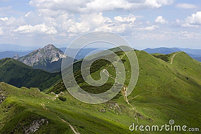 Big Rozsutec, the high Peak in Mountains Little Fatra in Slovakia Stock Photo