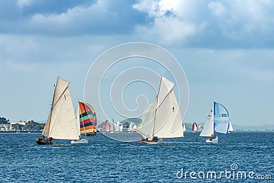 Big sailing boats on blue ocean Editorial Stock Photo