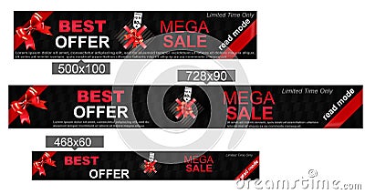 Big sale banner, best offer, vector Vector Illustration