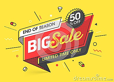 Big Sale banner Vector Illustration