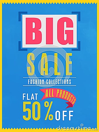Big sale flyer, banner or poster. Stock Photo