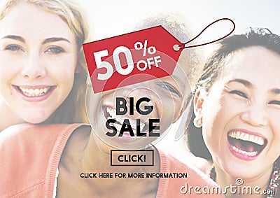 Big Sale Promotion Discount Consumer Shopping Concept Stock Photo