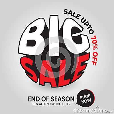 Big sale special up to 70 percent Super Sale,end of season vector illustration Vector Illustration