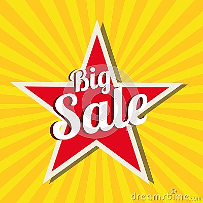 Big sale star Vector Illustration