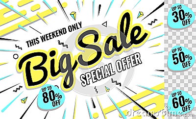 Big Sale. this weekend special offer. Vector Vector Illustration