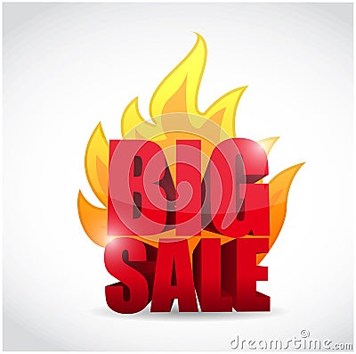 Big sale word illustration design Cartoon Illustration