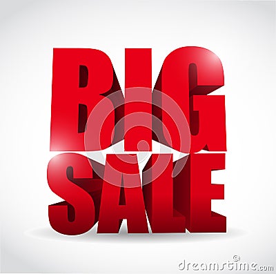 Big sale word illustration design Cartoon Illustration