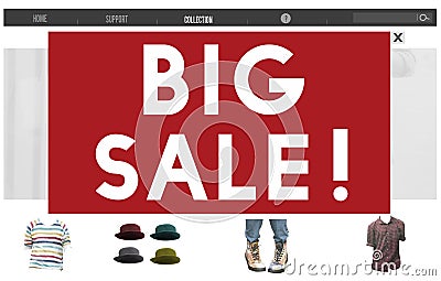 Big Sales Advertising Discount Seasonal Promotion Concept Stock Photo