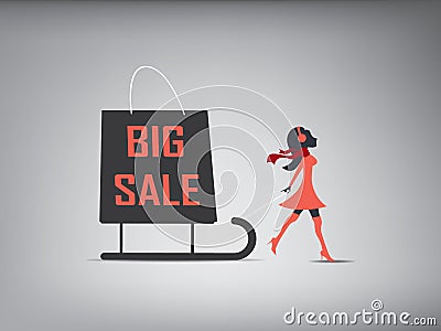 Big sales promotional design Vector Illustration