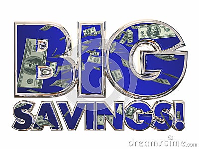 Big Savings Money Sale Discount Deal Offer Stock Photo