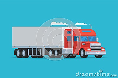 Big semi truck Vector Illustration