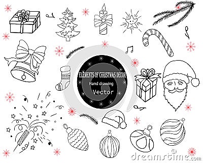 A big set of New Year's and Christmas elements-04.eps Vector Illustration