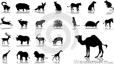Big set icons - 11. Animals Vector Illustration