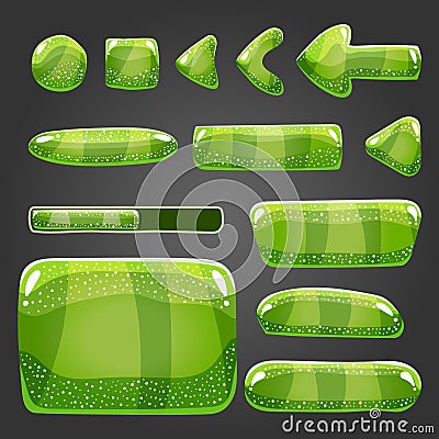 Big set of shiny vector button Vector Illustration