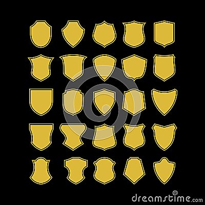 Big set of vector badge shapes, collection of design elements for creating logos. Vector Illustration