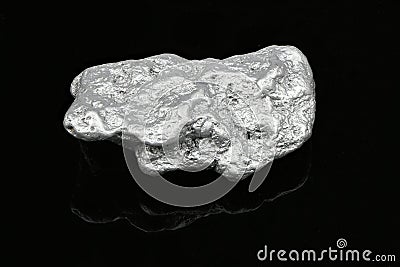 Big silver nugget Stock Photo