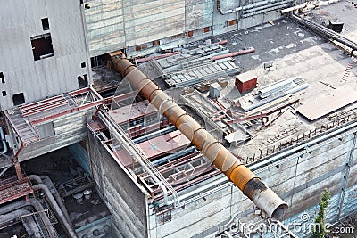 Big size pipeline under construction Stock Photo