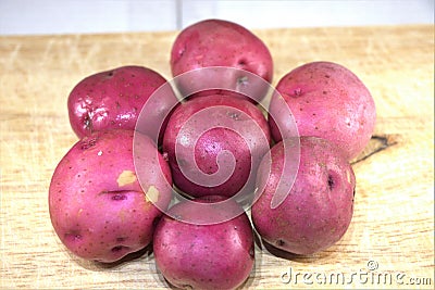 Medium size red potatoes Stock Photo