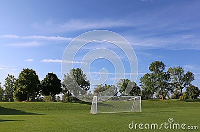 Big Sky Soccer Field Stock Photo